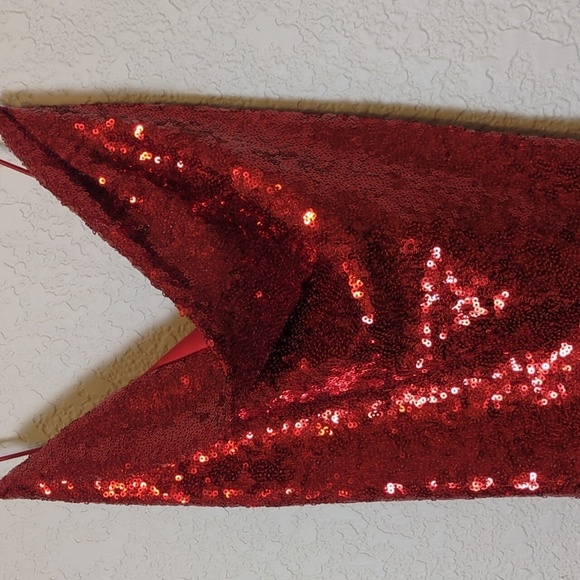 B. Smart women's red sequin sleeveless cowl neck mini dress 📸 - Picture 3 of 5